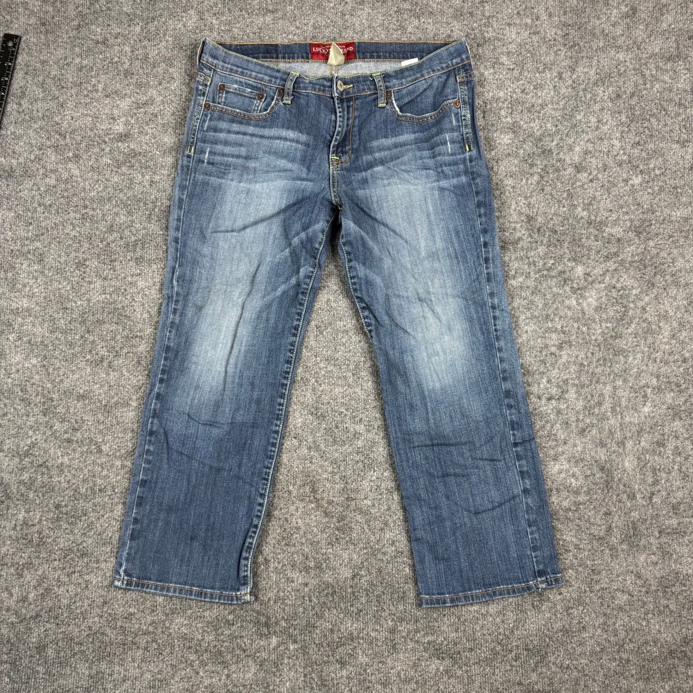 Lucky Brand Jeans Womens Size 12/31 Blue Straight Leg Medium Wash Denim Casual